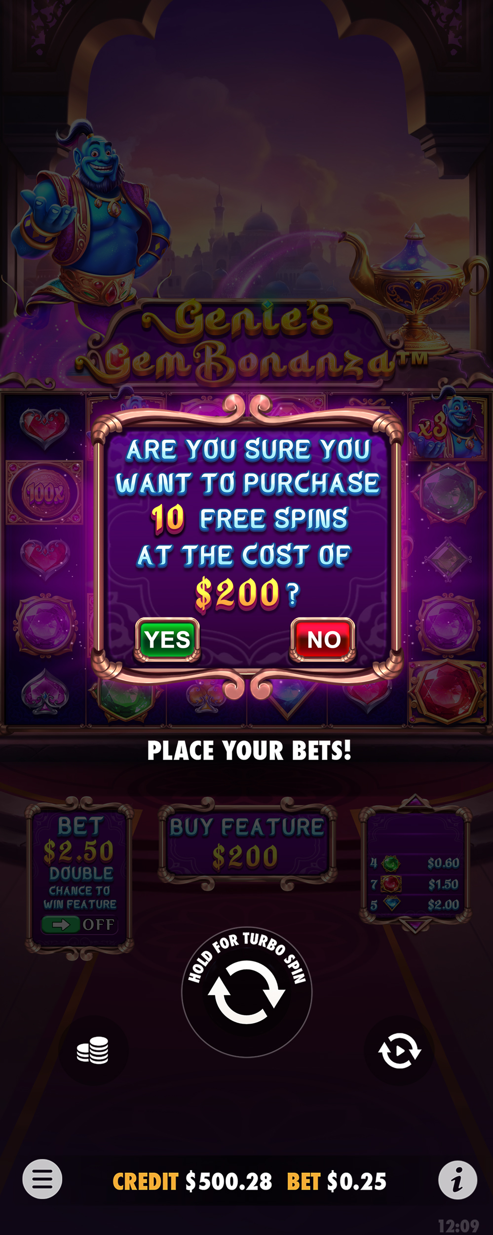 Genie's Gem Bonanza - screenshot with slot description 9